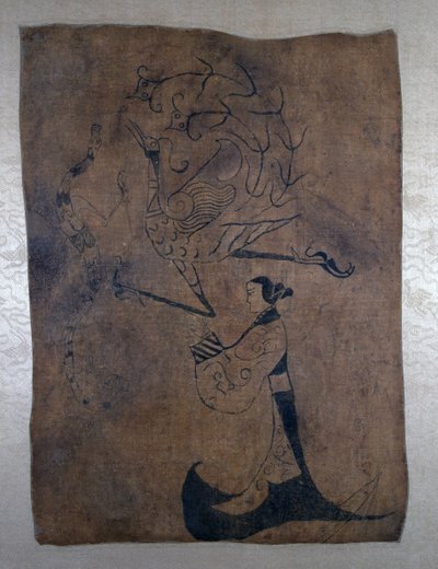 Figure with Dragon and Phoenix by Unbekannt Unbekannt